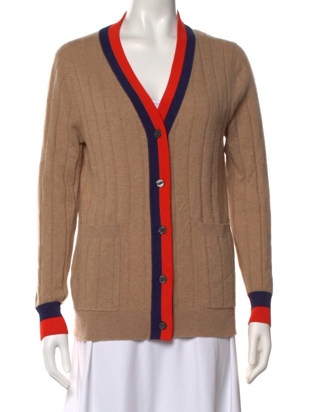 Kuhl Colorblock V-Neck Button-down Cashmere Sweater W2494 Sz XS